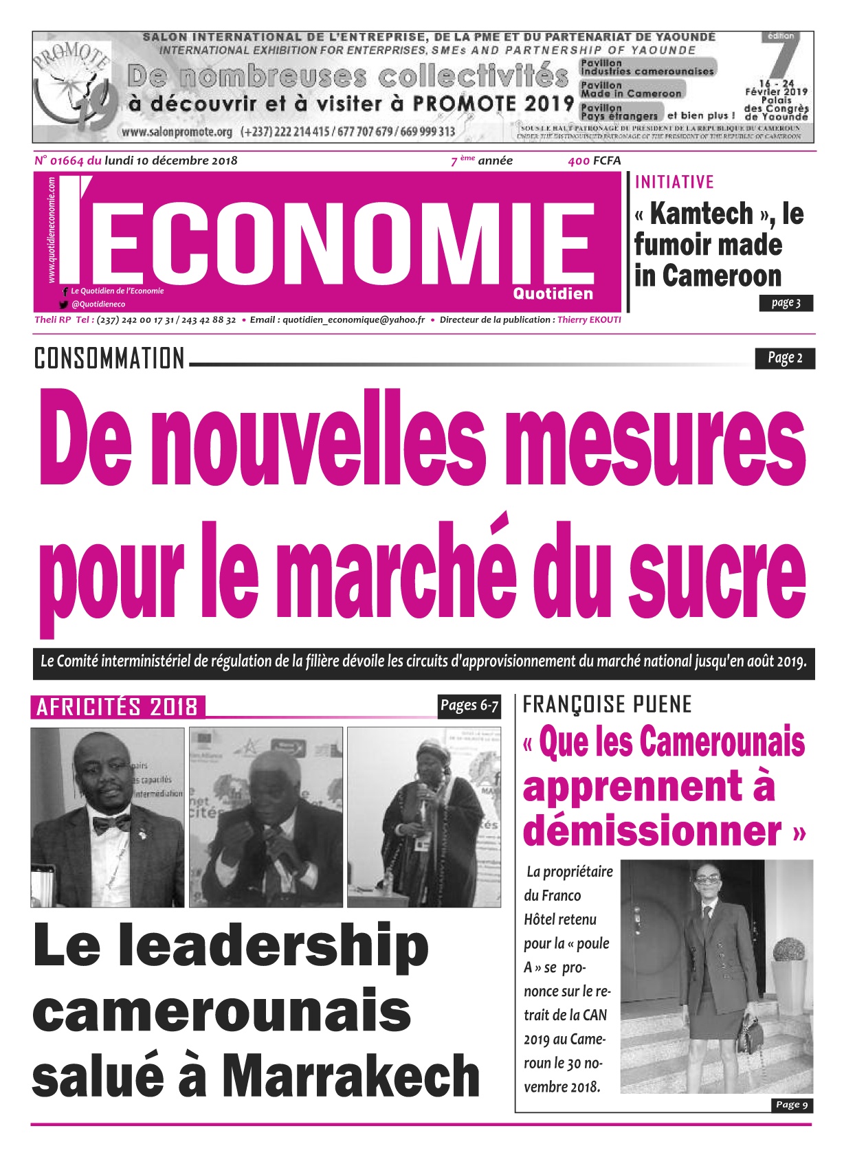 Le Quotidien de l'Economie - 10/12/2018